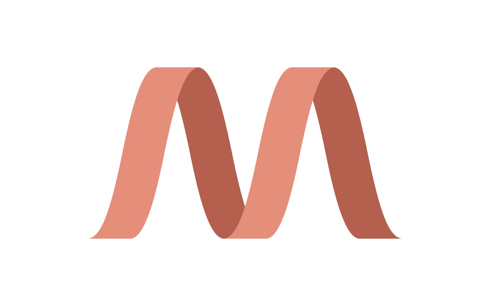 イラレの3Dクラシックとマッピングで作ったリボン文字のM