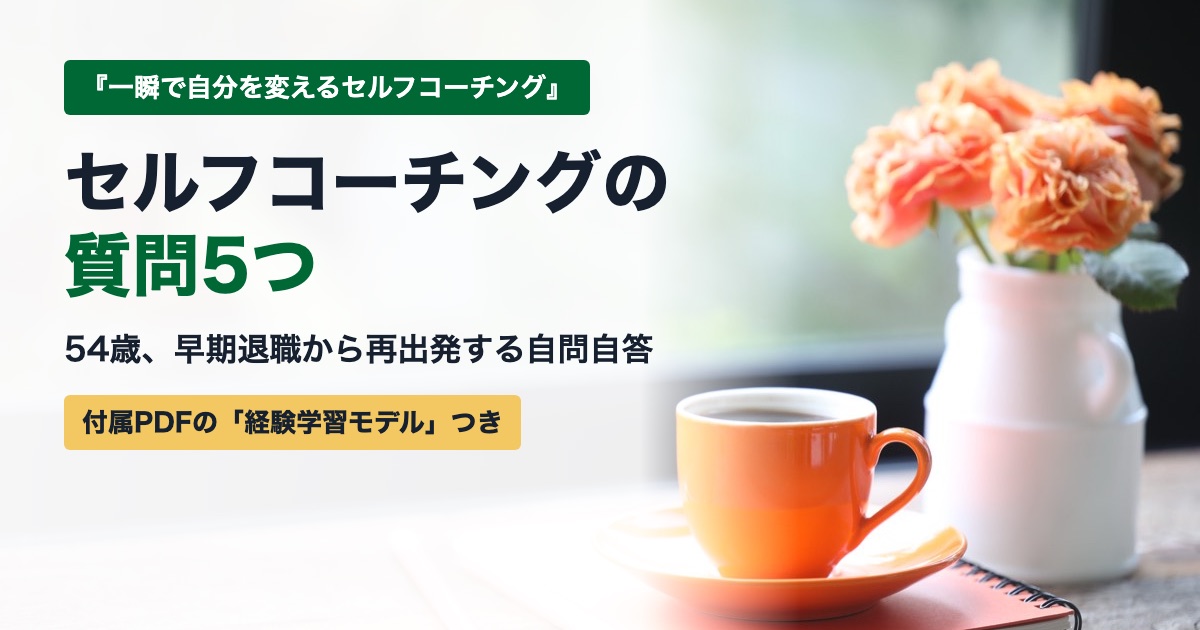 今日が一番若い日です、ベイビーステップで前進 セルフコーチングの質問5つ|54歳、早期退職から再出発する自問自答『一瞬で自分を変えるセルフコーチング』